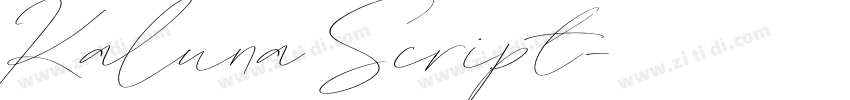 Kaluna Script字体转换
